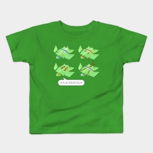 Origami ninja turtles Kids T-Shirt